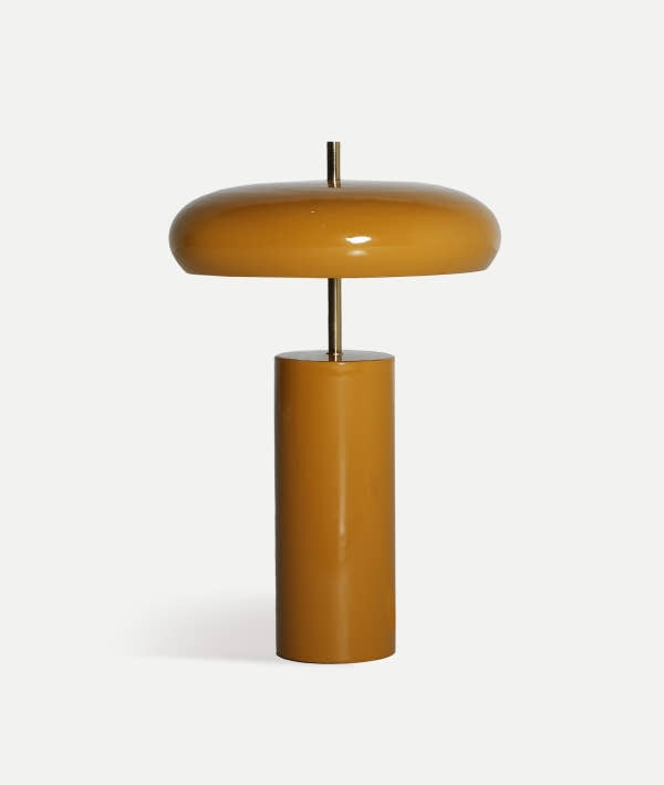 ZALK contemporary style table lamp in mustard