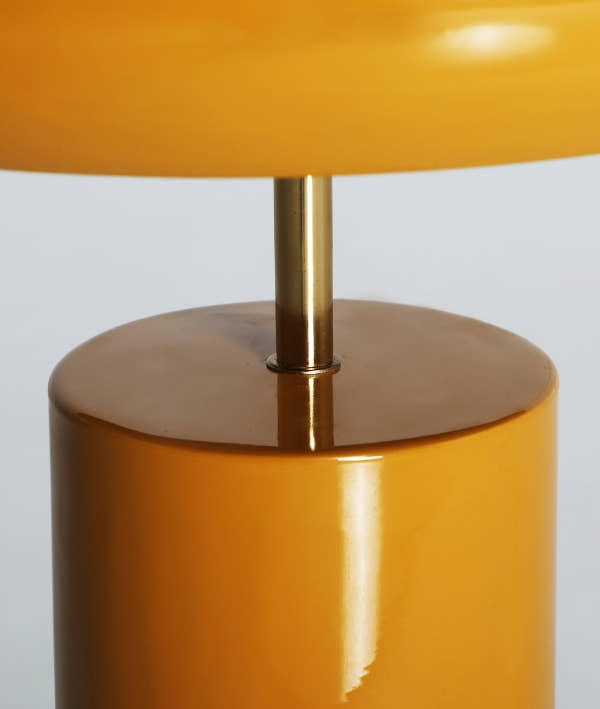 ZALK contemporary style table lamp in mustard