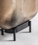 ZARIA TAFELLAMP doorschijnend amberkleurig glas met visgraatstructuur