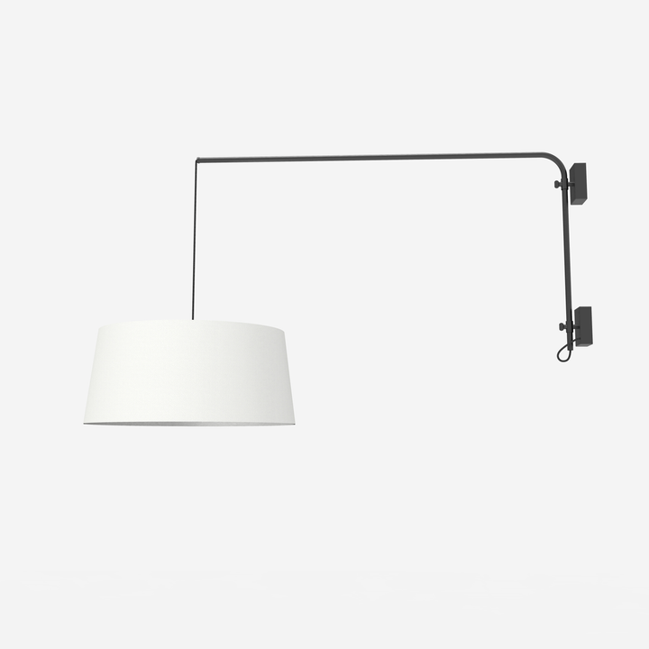 Lámpara Raisa de Pared - Negro mate sobre fondo gris de estudio