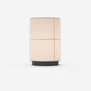 Lámpara Rania de Mesa Flat 28 - Blanco crema sobre fondo gris de estudio