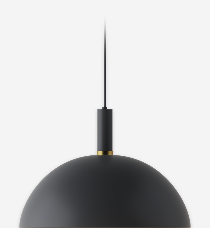 Lámpara Renata Colgante Bell - Negro mate sobre fondo gris de estudio