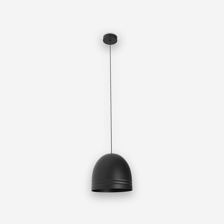 Lámpara Ronda Colgante - Negro mate sobre fondo gris de estudio