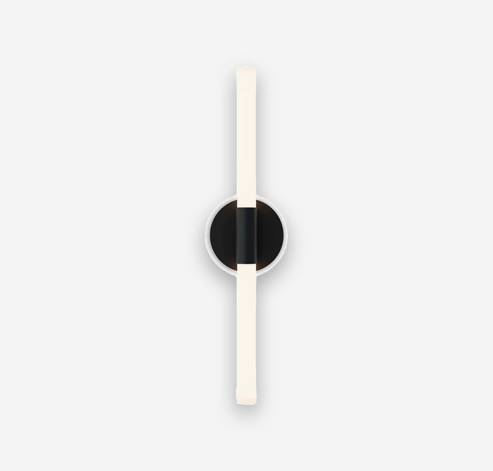 Lámpara Roos de Pared 27K - Negro mate sobre fondo gris de estudio