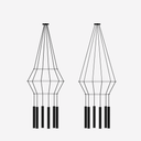 Lámpara Rose Colgante Chandelier Circular 40 sobre fondo gris de estudio (2)