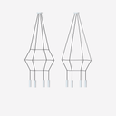 Lámpara Rose Colgante Chandelier Square 16 sobre fondo gris de estudio
