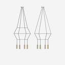 Lámpara Rose Colgante Chandelier Square 16 sobre fondo gris de estudio (3)