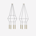 Lámpara Rose Colgante Chandelier Square 25 sobre fondo gris de estudio (5)