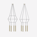 Lámpara Rose Colgante Chandelier Square 40 sobre fondo gris de estudio (6)
