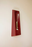 lampara aplique de pared de ceramica minimalista moderno color rojo