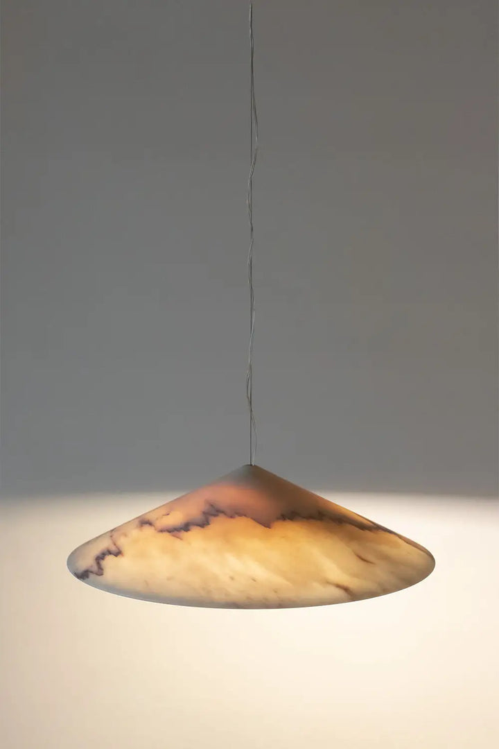 lampara colgante de marmol blanco
