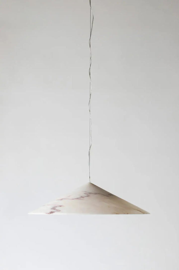 lampara colgante de marmol blanco bamansure