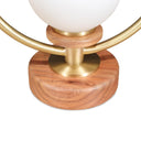 lampara de mesa de hierro y madera 