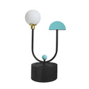 lampara de mesa de hierro color negro posmoderna