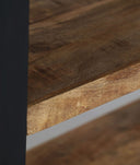 LIBRERÍA GUADALEST madera robusta y estructura de metal en marrón