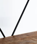 LIBRERÍA GUADALEST madera robusta y estructura de metal en marrón