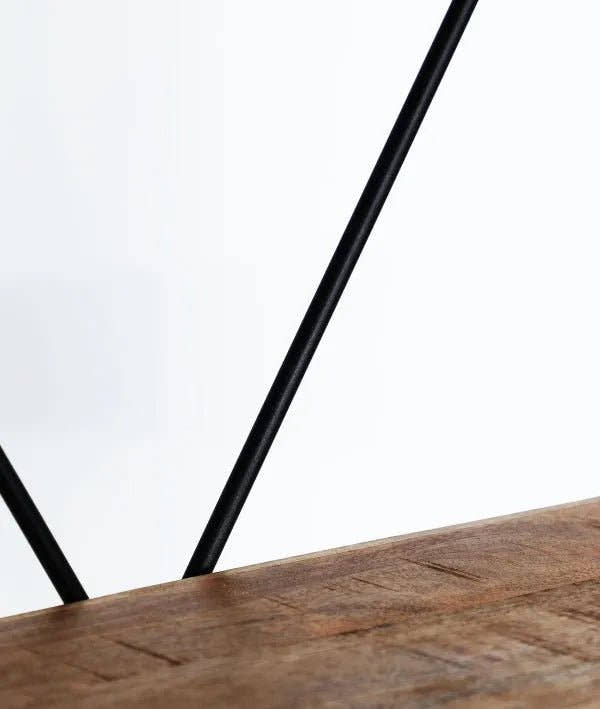 LIBRERÍA GUADALEST madera robusta y estructura de metal en marrón - Librerías y estanterías - El Workshop - madera de mango