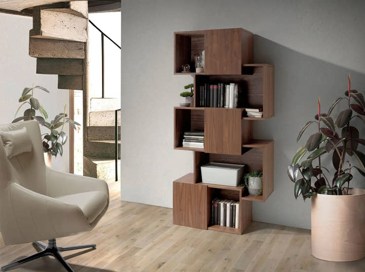 Estantería madera nogal con puertas - Estantería - El Workshop - madera - oscura