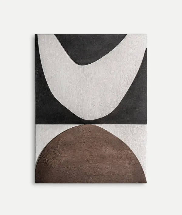 Lienzo HAGENG abstracto con formas geométricas y bloques de color - Pinturas y lienzos - El Workshop - madera mdf