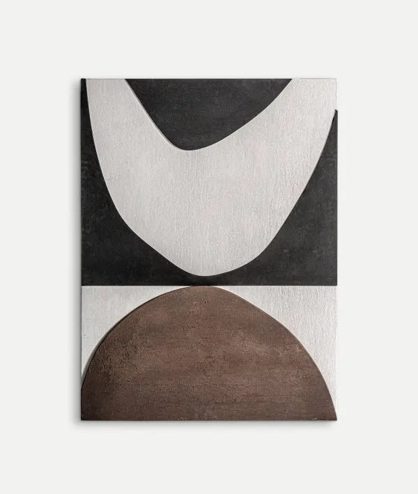 Abstract HAGENG-canvas met geometrische vormen en kleurblokken