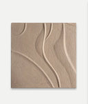 Lienzo WERLE beige en madera, relieve con patrones suaves y curvos - Pinturas y lienzos - El Workshop - madera mdf