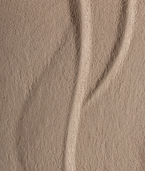 Lienzo WERLE beige en madera, relieve con patrones suaves y curvos