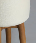 BRIEL ijzeren bloempot met gebroken witte afwerking