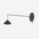 Roma wandlamp 120 - Matzwarte structuur en kap