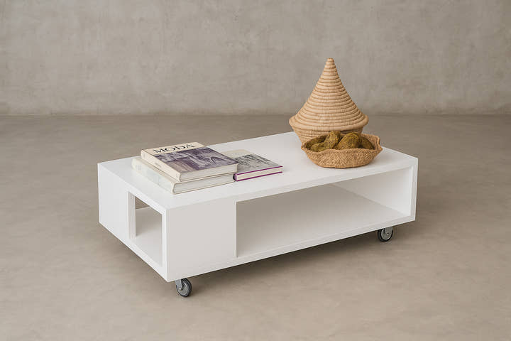Mesa de centro blanca a medida -  Chicago