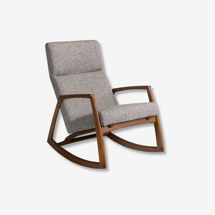 Rocking chair, grey fabric