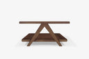 mesa de centro de nogal rectangular estilo mid century fuschini 