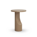 Mesa auxiliar Alia beige en microcemento en ambiente decorado (3)