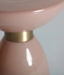BELLANO PINK GLASS AUXILIARY TABLE