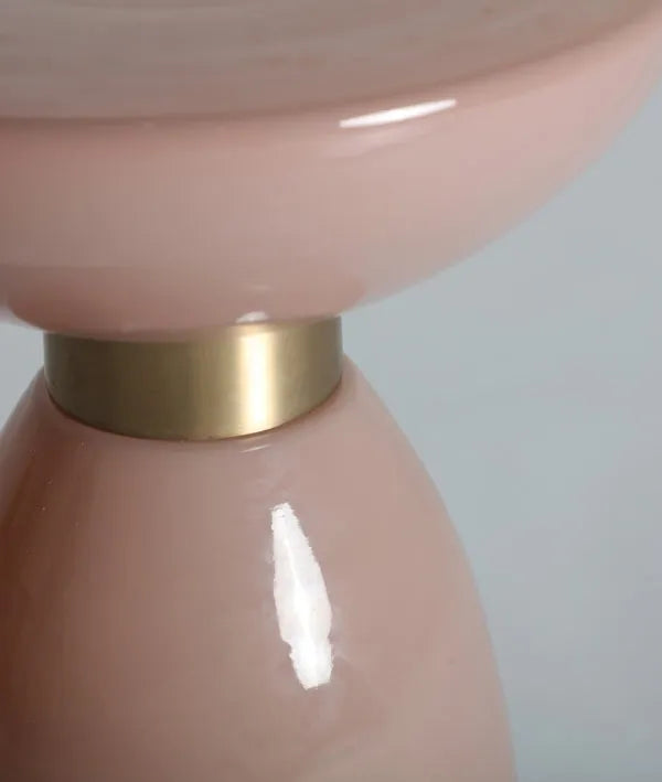 BELLANO PINK GLASS AUXILIARY TABLE