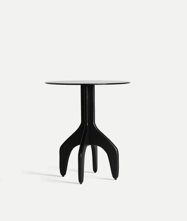 Mesa auxiliar BICKERTON con estructura en madera de mango y acabado negro - Mesas auxiliares - El Workshop - madera de mango