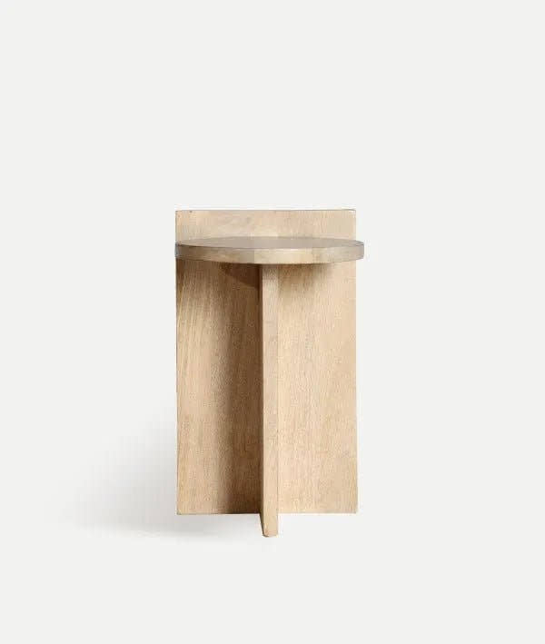 MESA AUXILIAR LESZNO madera natural de alta calidad calidez y estilo - Mesas auxiliares - El Workshop - madera de mango