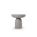 Mesa auxiliar Rin en microcemento en ambiente decorado