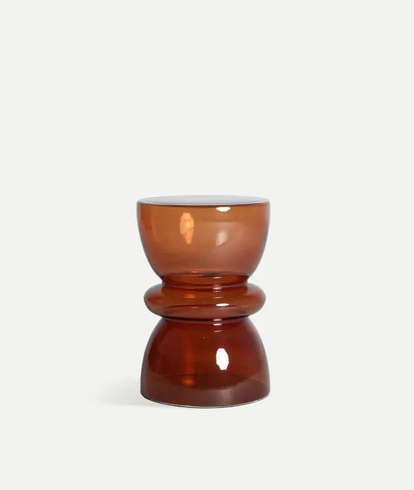 RUSTREL ORANGE GLASS SIDE TABLE