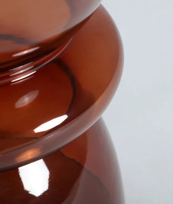 RUSTREL ORANGE GLASS SIDE TABLE