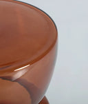 RUSTREL ORANGE GLASS SIDE TABLE
