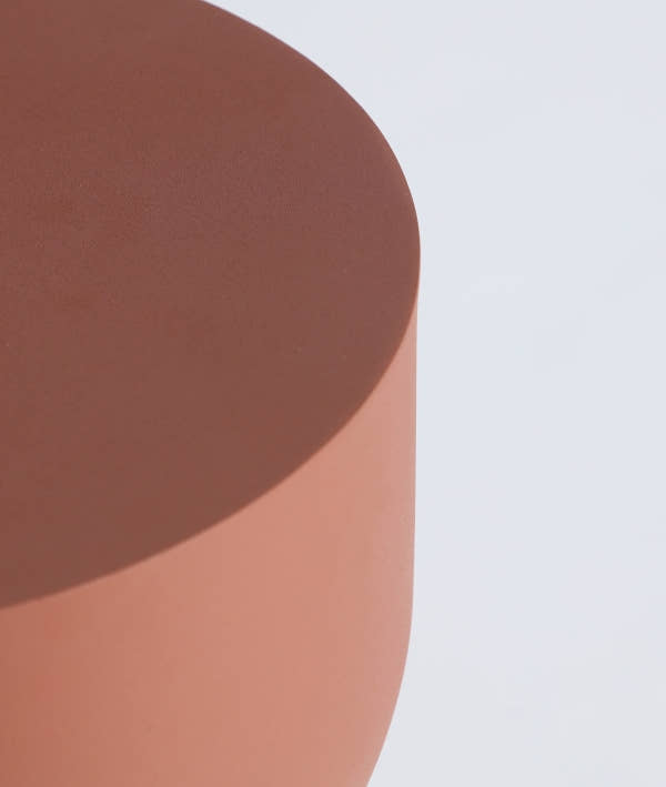 TERRA SIDE TABLE in matte terracotta finish