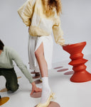 MESA AUXILIAR THUN naranja en hierro