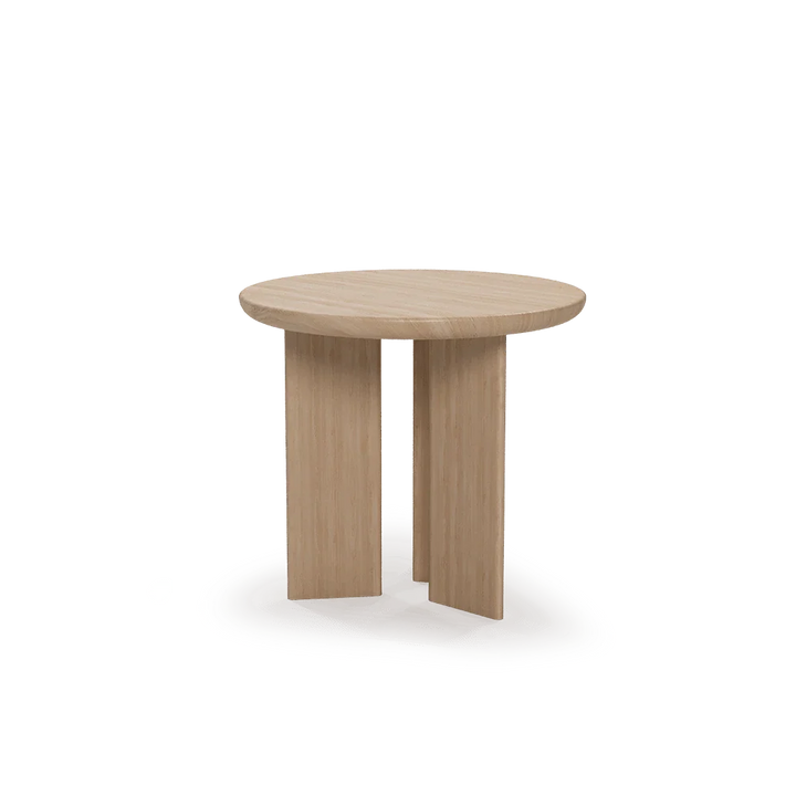 Mesa auxiliar Zen en roble en ambiente decorado (2)