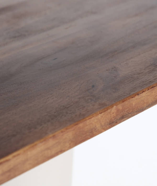 KILHE BAR TABLE in beige iron and mango wood