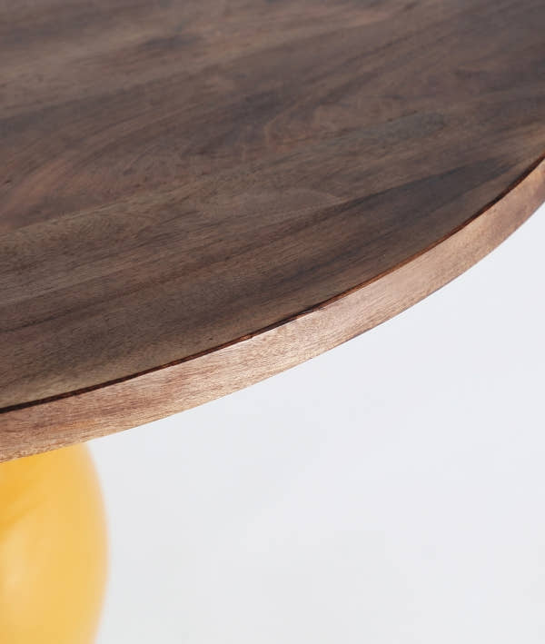 NAHINA DINING TABLE in ochre iron and mango wood