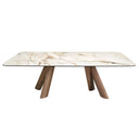 Mesa comedor rectangular mármol porcelánico y nogal 240x120 cm, foto de producto (4)
