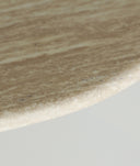 MESA DE COMEDOR VERONA de madera en tono oscuro y mármol sintético