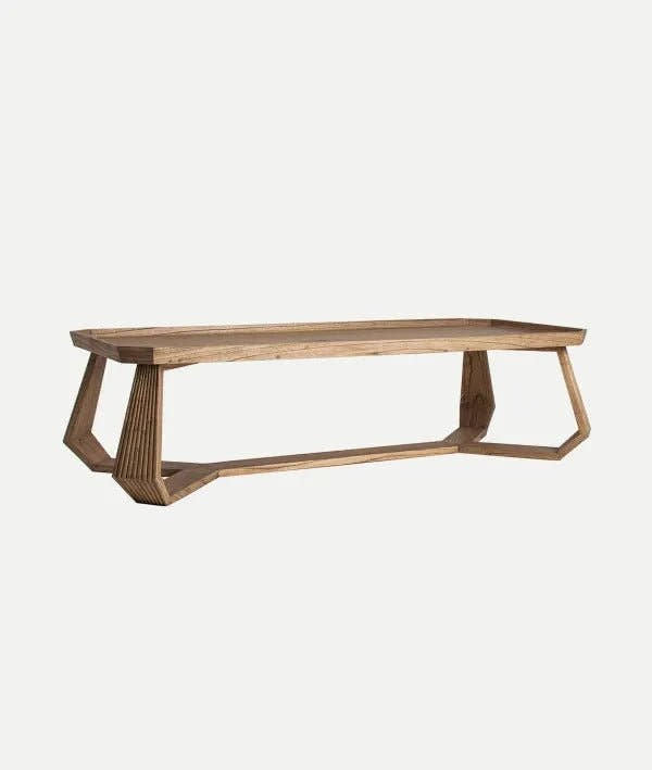 Mesa de centro BUSHEY realizada en madera de mindi con acabado marrón cálido - Mesas de centro - El Workshop - madera de mindi