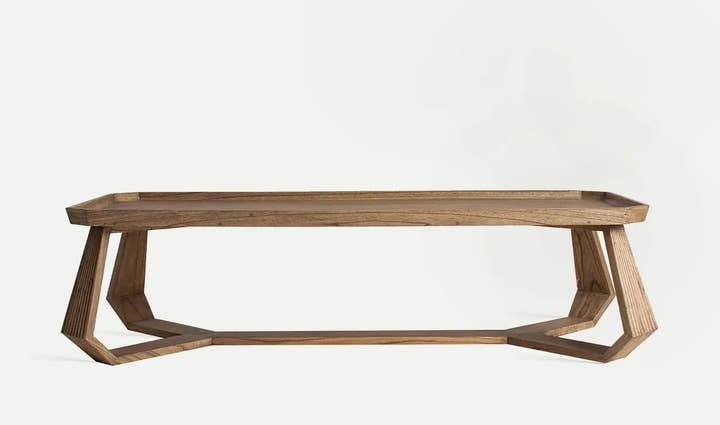 Mesa de centro BUSHEY realizada en madera de mindi con acabado marrón cálido - Mesas de centro - El Workshop - madera de mindi