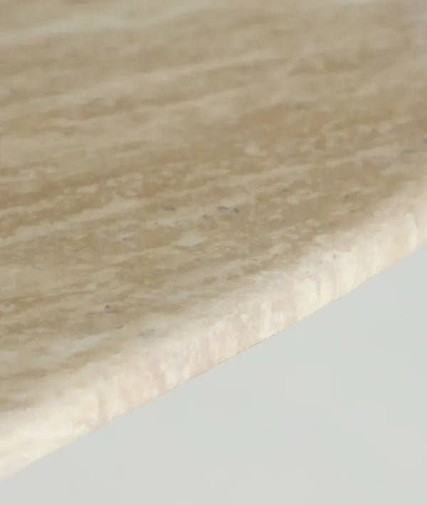 MESA DE CENTRO TABLERO de mármol beige y base negra grambois - Mesas de centro - El Workshop - madera mdf